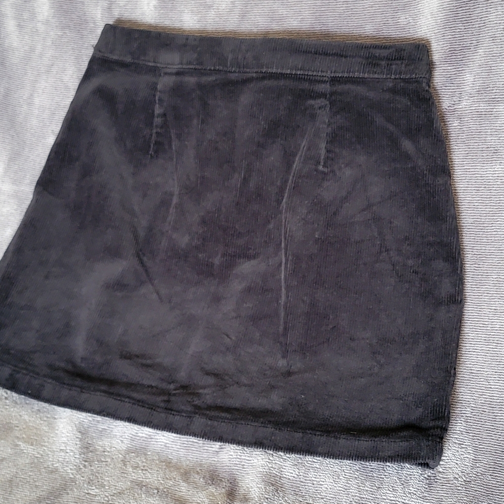 SO Skirt X 2!! Solid Black & Blue/Gray Plaid Mini Skirt Sz 3/26 Women's LIKE NEW - Picture 8 of 14